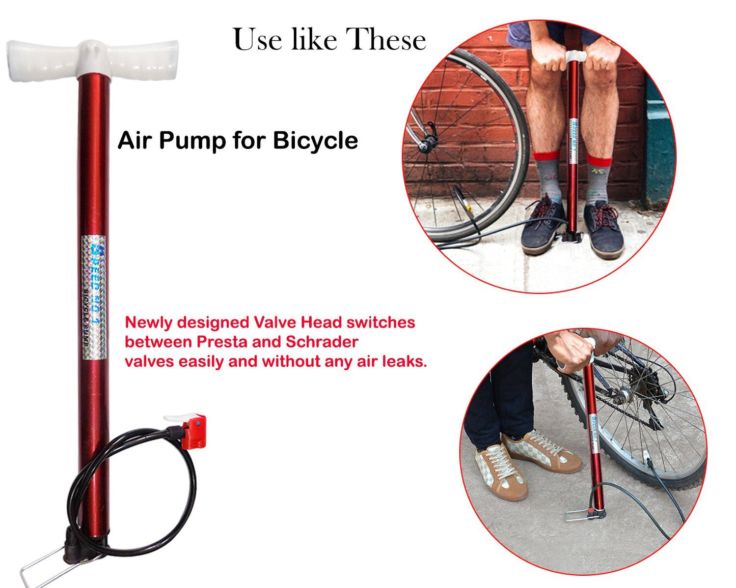 Air pump for bikes and balls