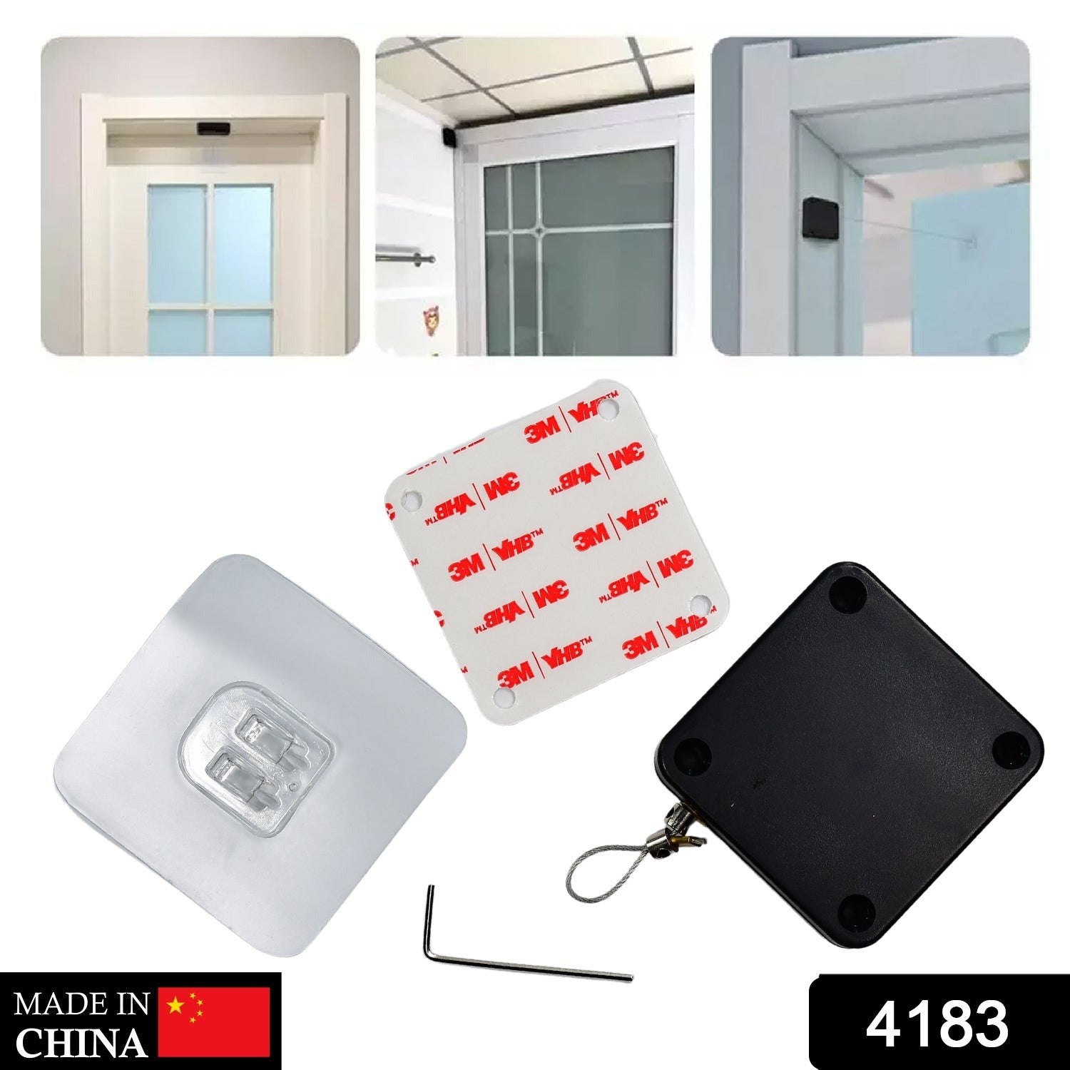 Automatic sensor door closer, no punching required for installation.