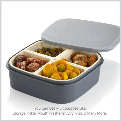 Serving tray with 4 sections for sweets and mouth fresheners