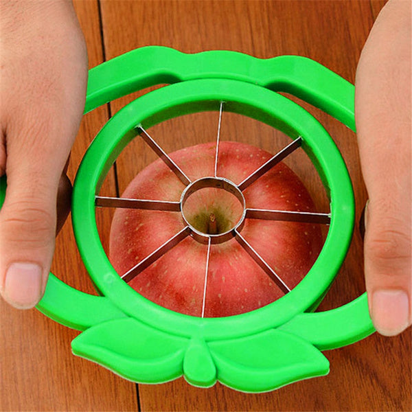 Fruit slicer with 8 blades and ergonomic design