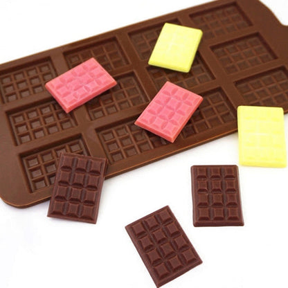 12-cavity silicone mould for chocolate bars