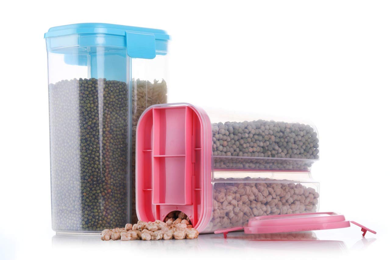 Food grain container with airtight seal