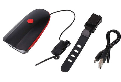 High-intensity rechargeable LED bike light.