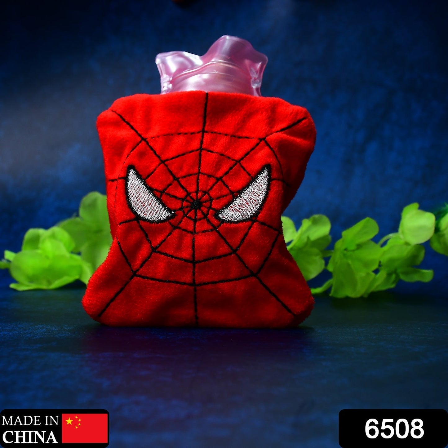 Hot water bag with Spiderman design for neck, shoulder pain