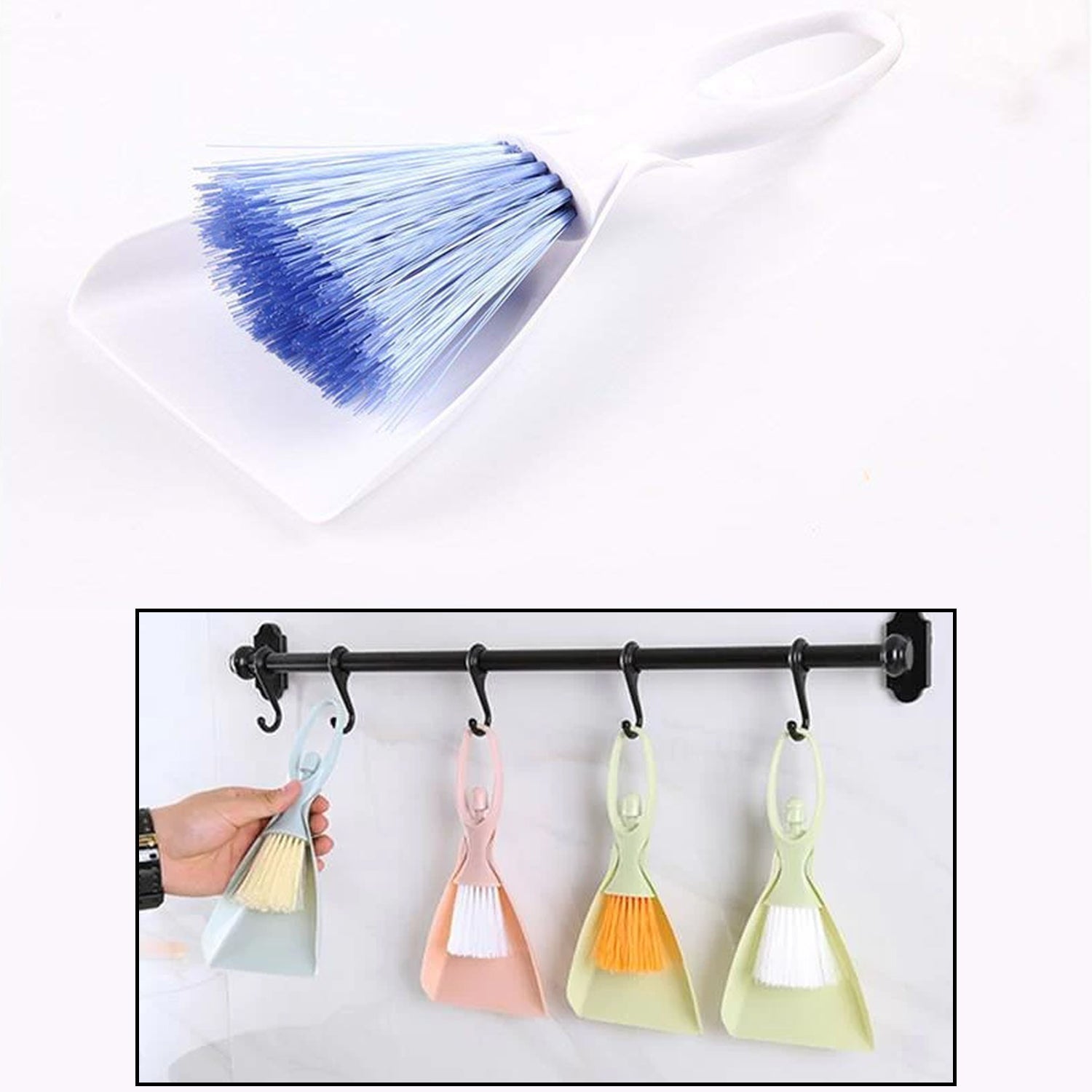 Practical dustpan set designed for sweeping and cleaning floors