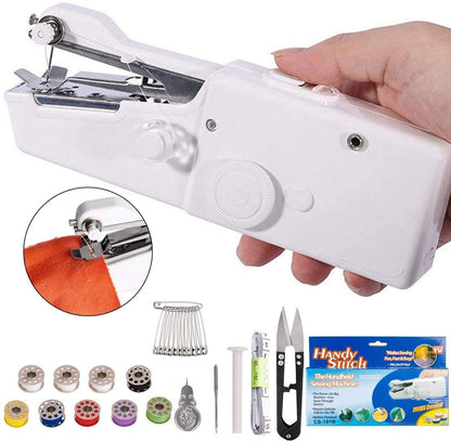 Handheld mini sewing machine with cordless design