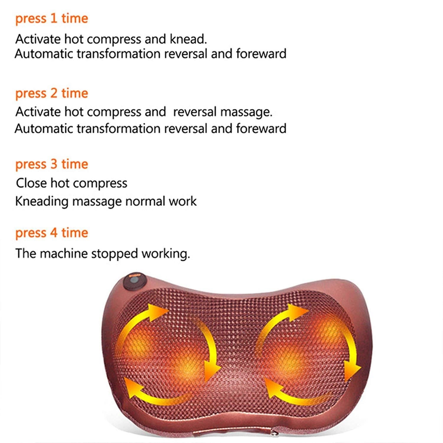 Versatile massage pillow for full body comfort.