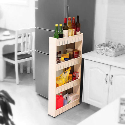 Space saving 4-layer organizer rack shelf