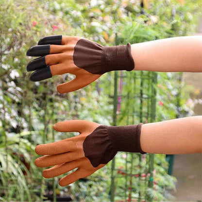 Assorted garden gloves showing different angles and colors