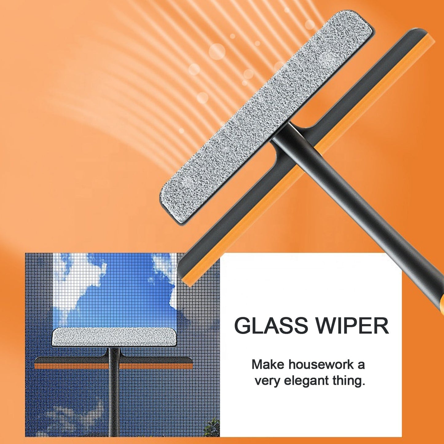 Cleaning tool with double-sided wiper feature