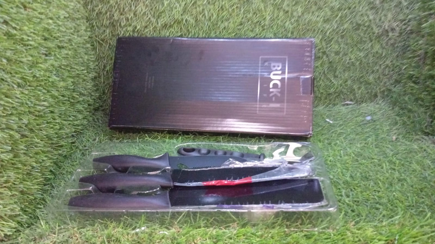 Complete stainless steel knife set for cooking