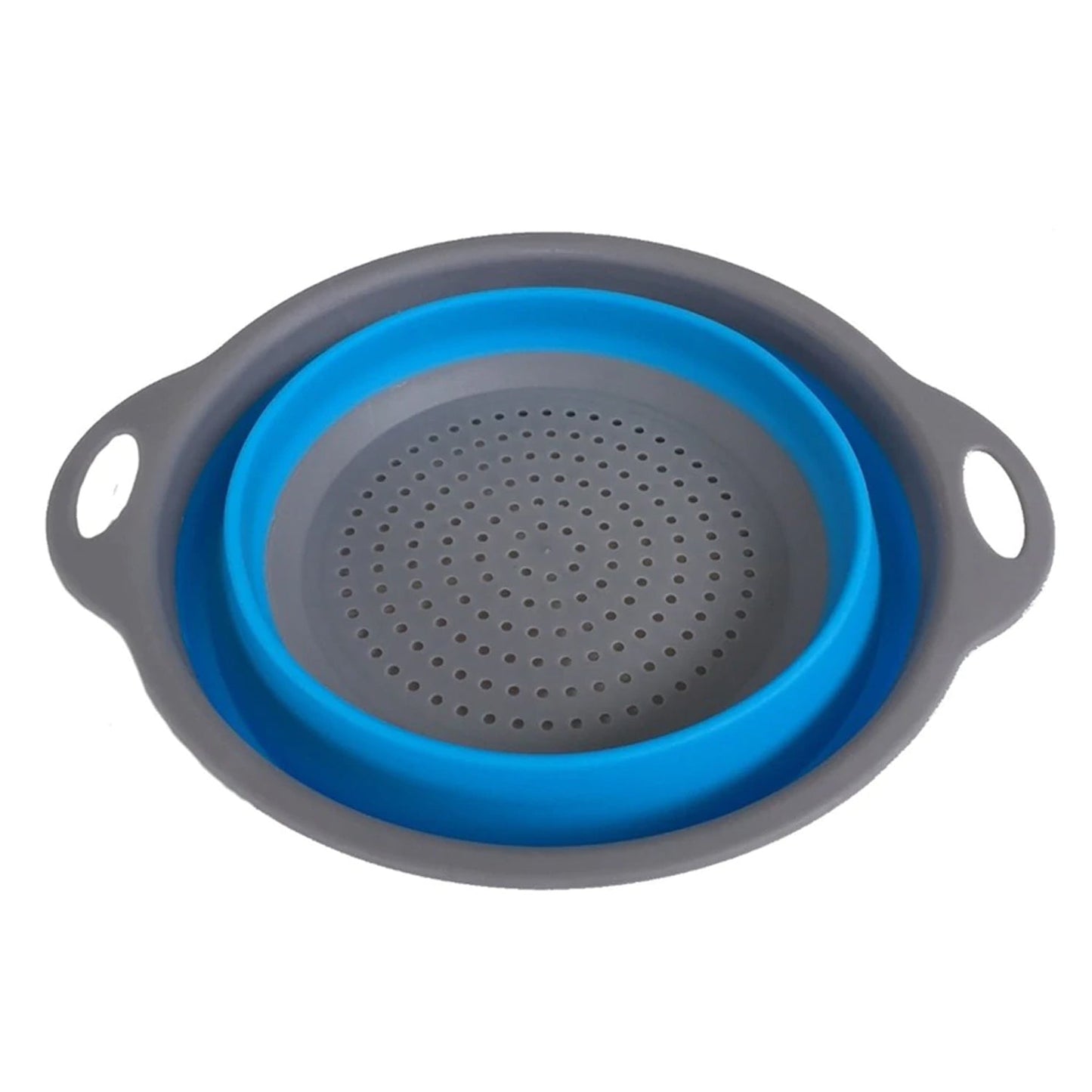 Small silicone strainer for kitchen use.