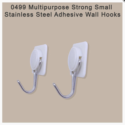 Wall hook with strong adhesive backing for durable use.