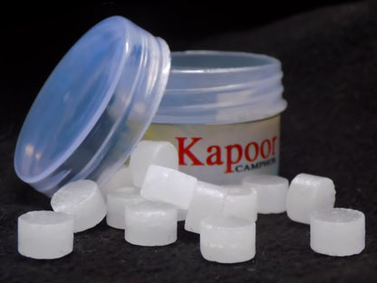 Kapoor tablets for spiritual use and diffusers