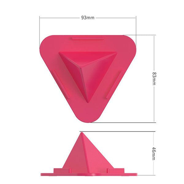 Pyramid mobile stand with three different angle options.