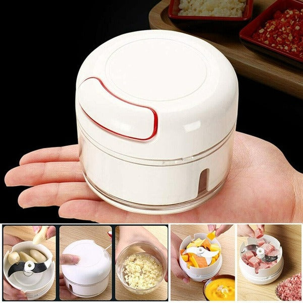 Battery-operated garlic chopper for convenience