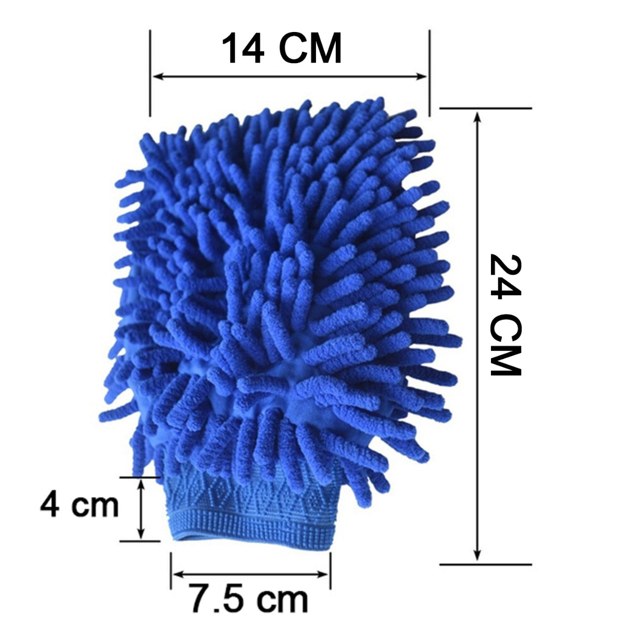 Chenille dusting gloves with soft microfiber material