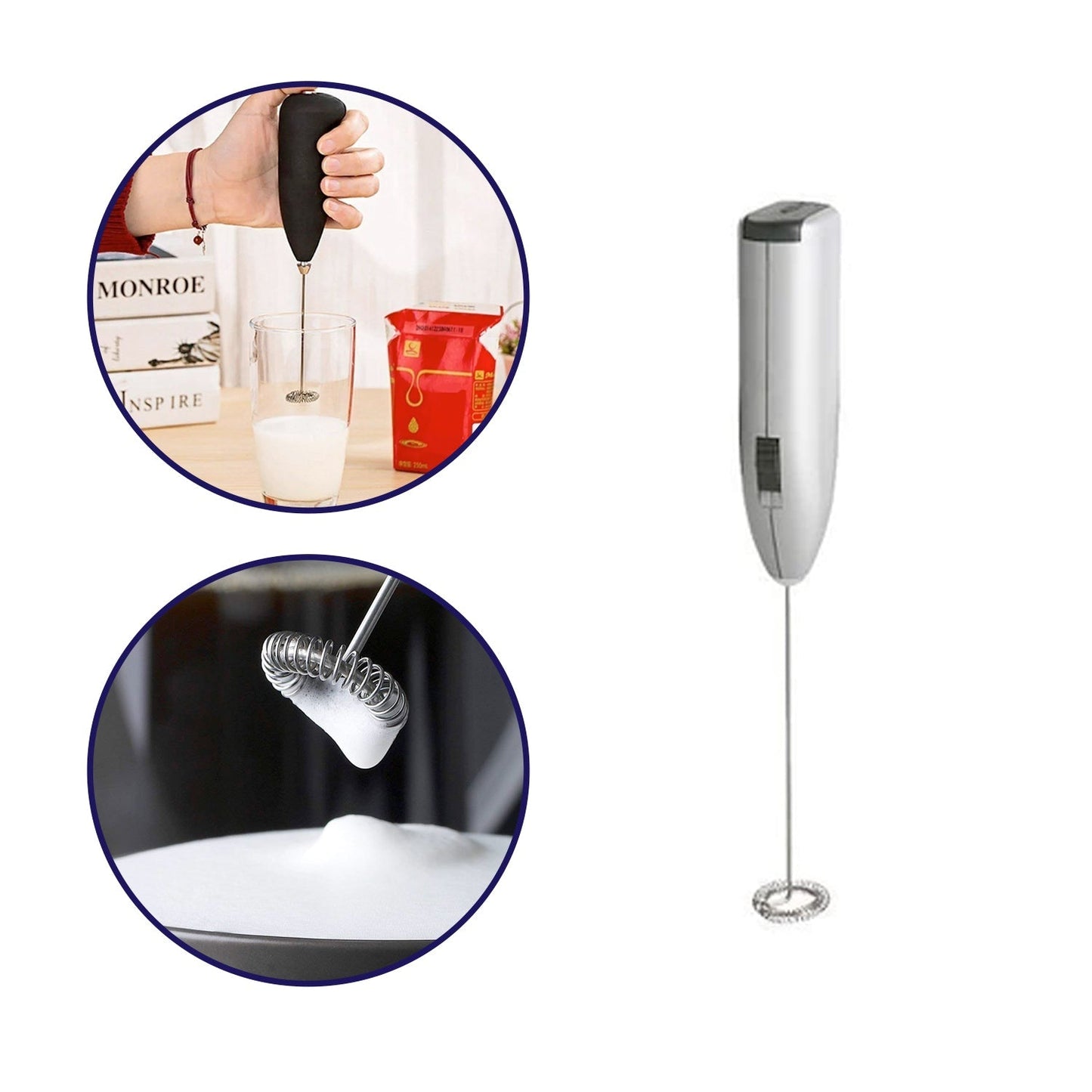 Milk frother with whisk