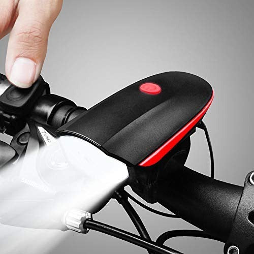 Rechargeable LED light for bicycles with a sleek design.